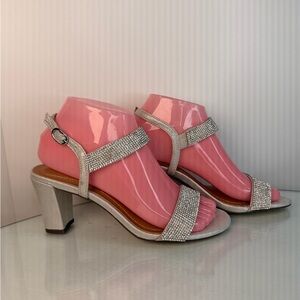 Elegant Silver Women's Heels